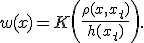 w(x)=K \left( \frac{\rho(x,x_t)}{h(x_t)} \right ).
